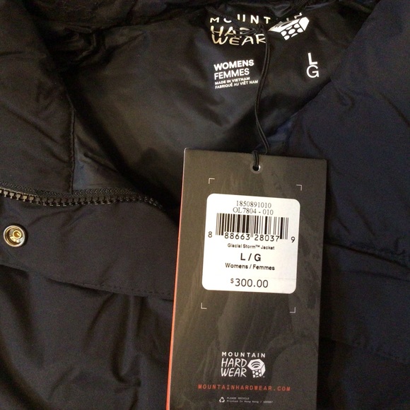 MOUNTAIN HARDWEAR GLACIAL STORM BLACK JACKET - Picture 8 of 9